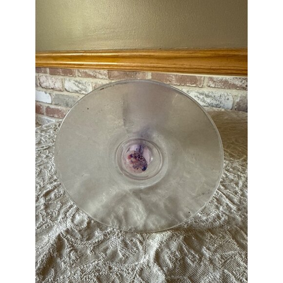 Vintage Murano Glass Pink & Blue Swirled Candlestick Made In Italy Cristalvi - Picture 8 of 13